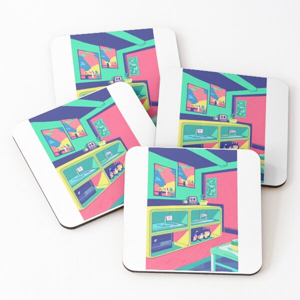 Item preview, Art - Vibrant Interior Scene, 1980s-Inspired Palette designed and sold by Reverso-Design.