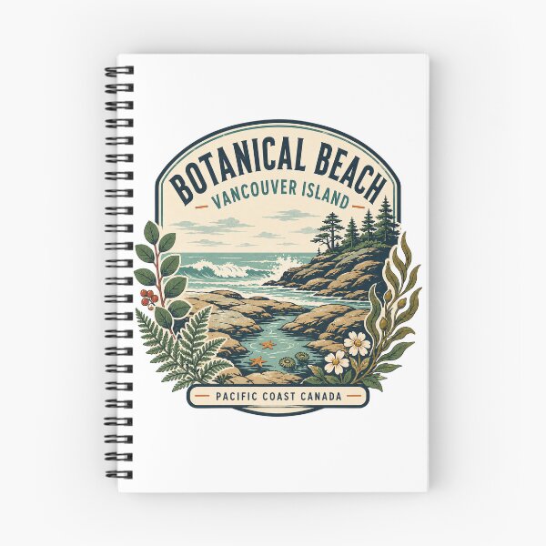 Item preview, Botanical Beach Vancouver Island Mid-Century Coastal T-Shirt designed and sold by Eclipse 3699.