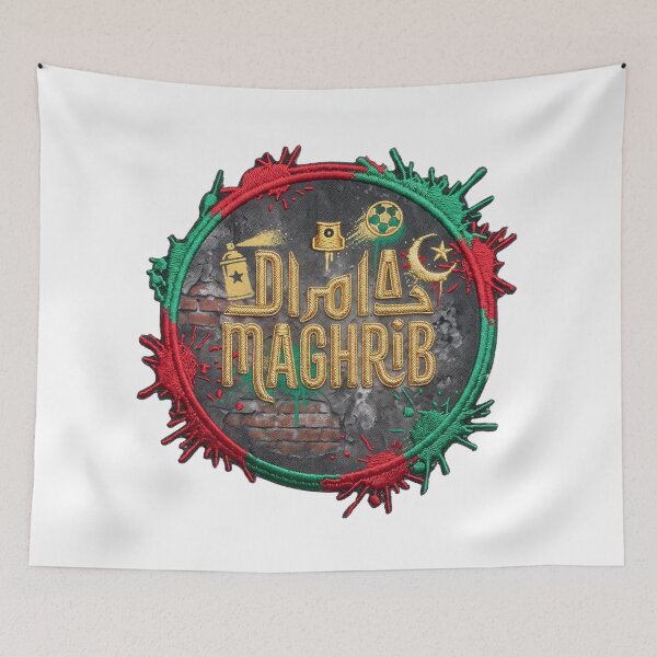 Item preview, Dima Maghrib Streetwear Graffiti Badge Art designed and sold by LunaMarkos.