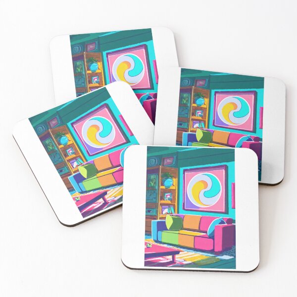 Item preview, Art - Vibrant Living Room Interior, Fauvist and Pop Art Style designed and sold by Reverso-Design.