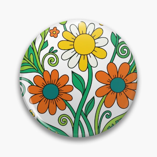 Item preview, Retro 70s Floral Bouquet – Groovy Vintage Flower Power designed and sold by Far Out Goods.