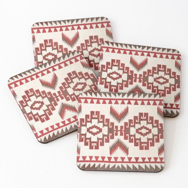 Item preview, NAVAJO 1920s TAPESTRY RESTORATOIN ORIGINAL RED & IVORY - RARE COLORS FOR NAVAJO ART! rotated designed and sold by Big Bang Canvas.