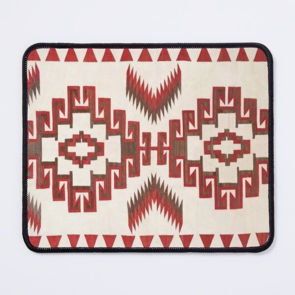 Item preview, NAVAJO 1920s TAPESTRY RESTORATOIN ORIGINAL RED & IVORY - RARE COLORS FOR NAVAJO ART! rotated designed and sold by Big Bang Canvas.