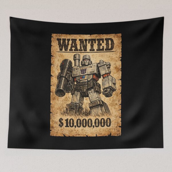 Item preview, 80s Cartoon Villains Gallery: Old West Wanted Poster Megatron designed and sold by Rex Vox.