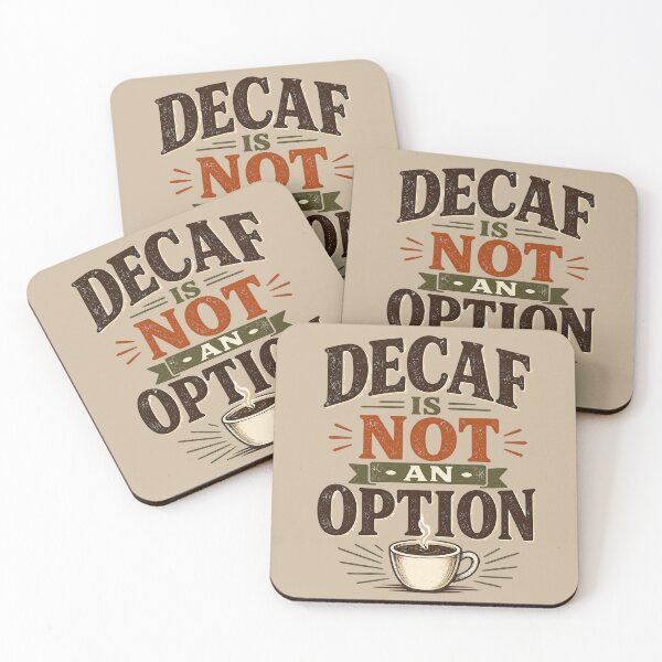 Item preview, Decaf Is Not an Option Funny Retro Coffee Lover Vintage Caffeine  designed and sold by piketo.