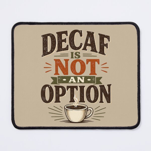 Item preview, Decaf Is Not an Option Funny Retro Coffee Lover Vintage Caffeine designed and sold by piketo.