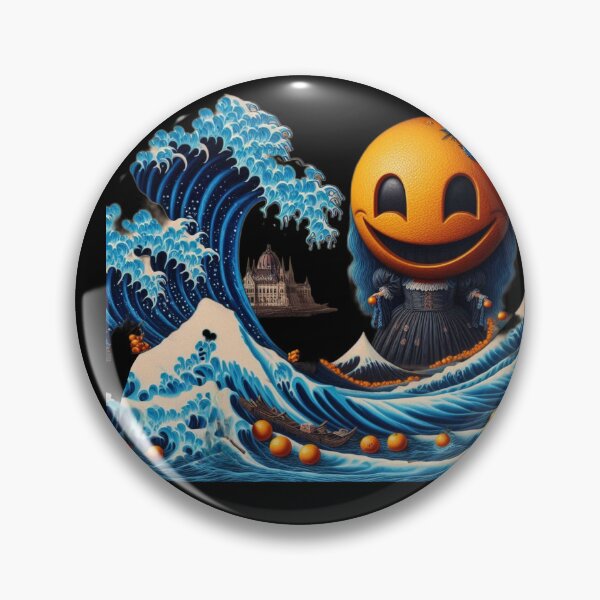 Item preview, Rising Tide over Budapest – Dark Surrealism Pop Art designed and sold by LujziWorld.