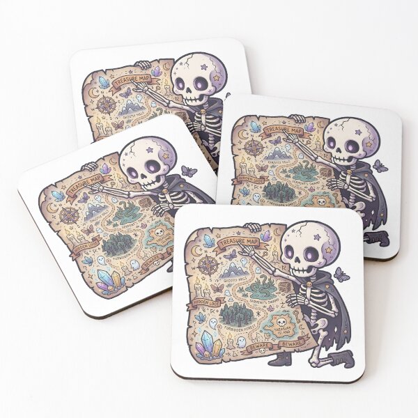 Item preview, Skeleton Explorer Pointing at Magic Fantasy Treasure designed and sold by MisteryDesigner.