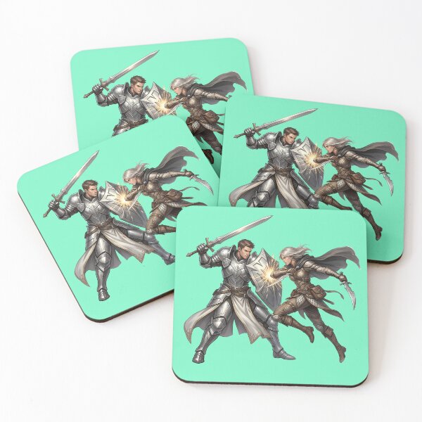 Item preview, Paladin And Rogue Fantasy RPG Warriors Art designed and sold by Utopian-Magic.