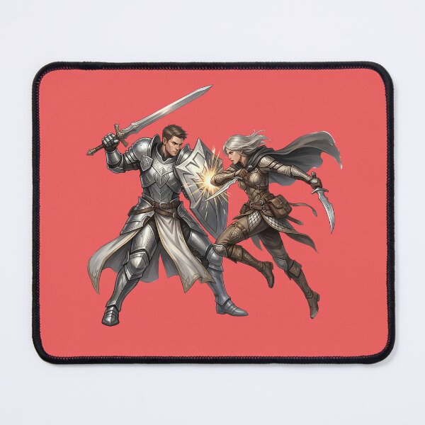 Item preview, Paladin And Rogue Fantasy RPG Warriors Art designed and sold by Utopian-Magic.