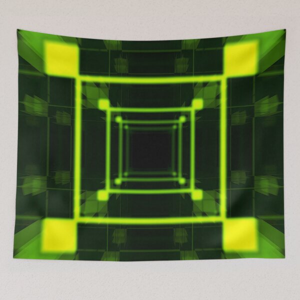 Aperçu de l'œuvre Cubes verts créée et vendue par Electric Shock!! Design.