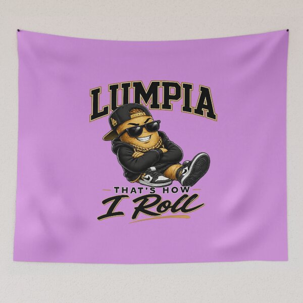 Item preview, "Lumpia...that's how I roll" - Pinoy Streetwear designed and sold by FlipFlopTeesCo.