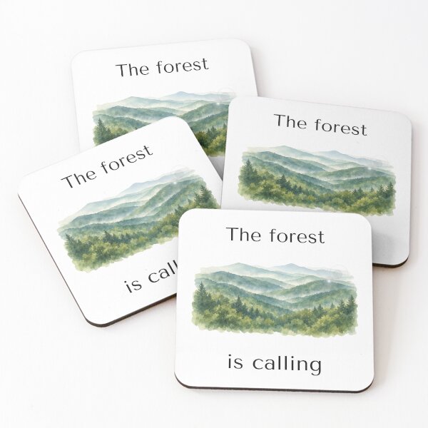 Item preview, The Forest Is Calling – Minimalist Mountain Quote designed and sold by EclairArtShop.