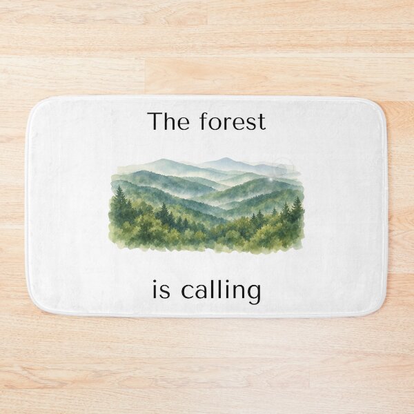 Item preview, The Forest Is Calling – Minimalist Mountain Quote designed and sold by EclairArtShop.