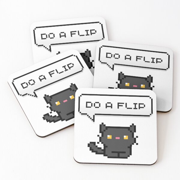 Item preview, Do a Flip Funny Pixel Cat  designed and sold by Nol1ytv.