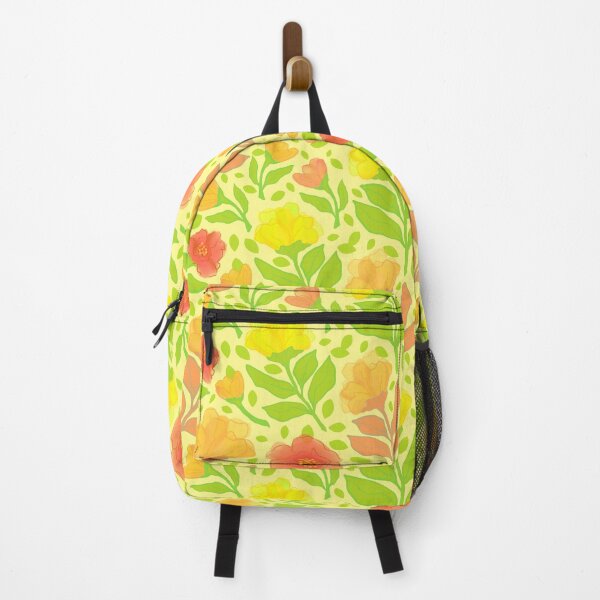 Item preview, Modern watercolor flowers on pale yellow designed and sold by MarySchwindt.