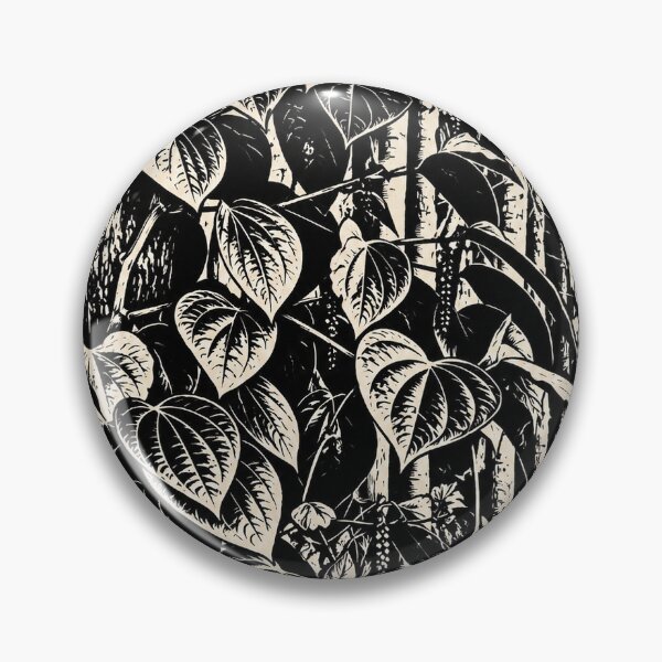 Item preview, Forest Vines Climbing Trees | Botanical Linocut Sticker & Postcard designed and sold by Linoluca.