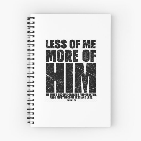 Item preview, Less of Me More of Him – Christian Typography Faith Design | John 3:30 designed and sold by Falletalks.