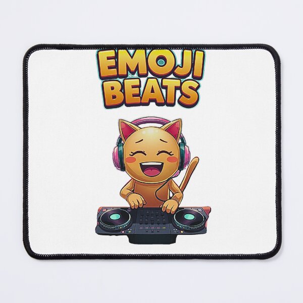 Item preview, Emoji Beats – DJ Cat Emoji Party Cartoon T-Shirt Design designed and sold by MerchWSzpilkach.