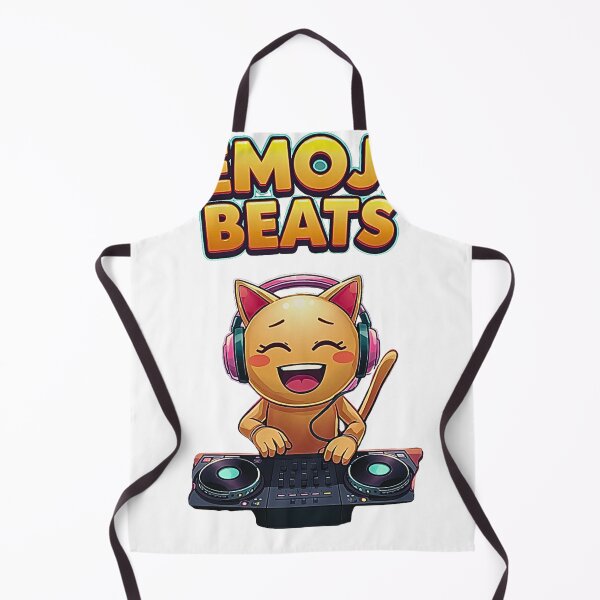 Item preview, Emoji Beats – DJ Cat Emoji Party Cartoon T-Shirt Design designed and sold by MerchWSzpilkach.