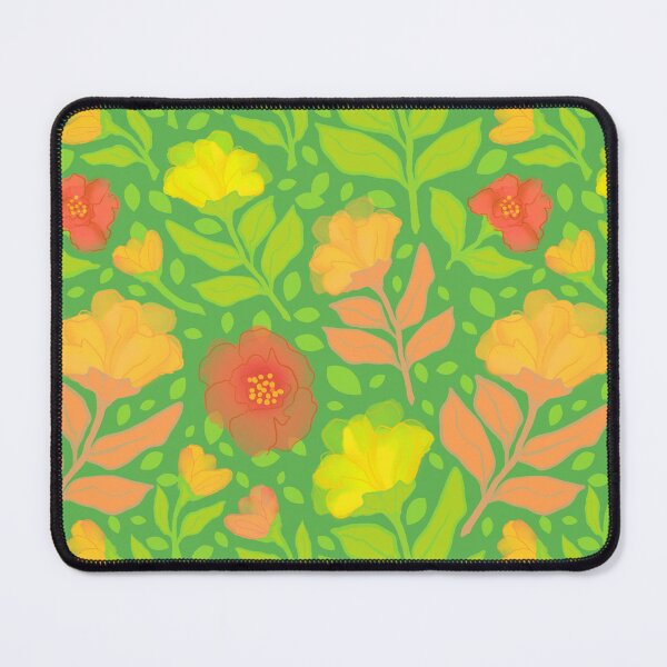 Item preview, Modern watercolor flowers on green background designed and sold by MarySchwindt.