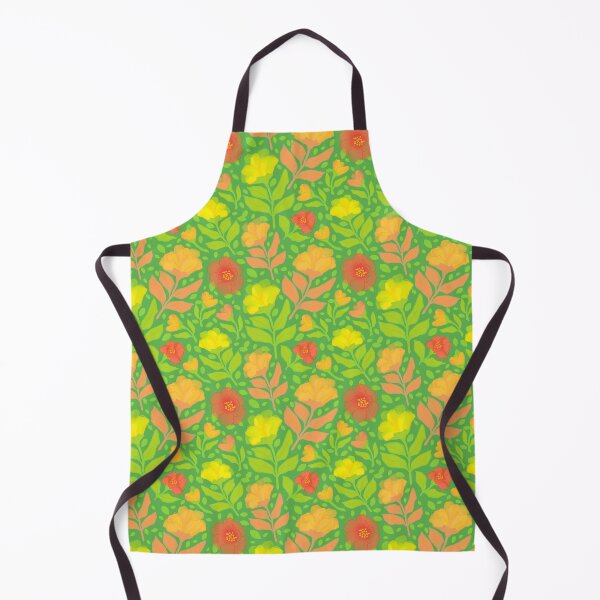Item preview, Modern watercolor flowers on green background designed and sold by MarySchwindt.