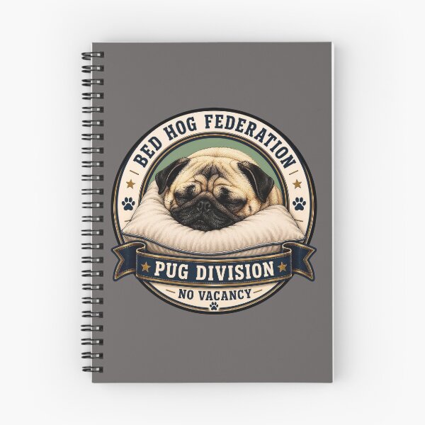 Item preview, Bed Hog Federation - Pug Division - No Vacancy/Funny Pug Badge Logo  designed and sold by Halejo68.