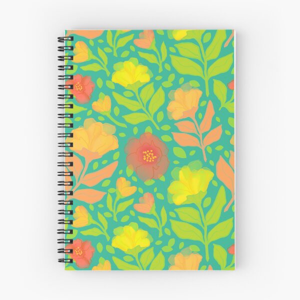 Item preview, Modern watercolor flowers on turquoise designed and sold by MarySchwindt.