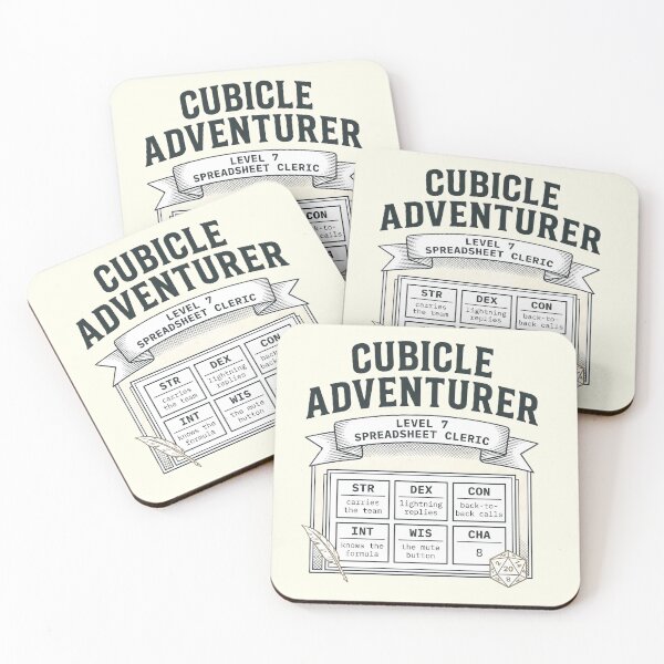 Item preview, Cubicle Adventurer RPG Character Sheet Humor designed and sold by WholeLifePress.