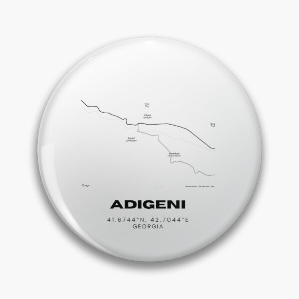 Item preview, Adigeni Georgia Minimalist City Map with Coordinates | Black and White Street Map Art designed and sold by RM-Journey.