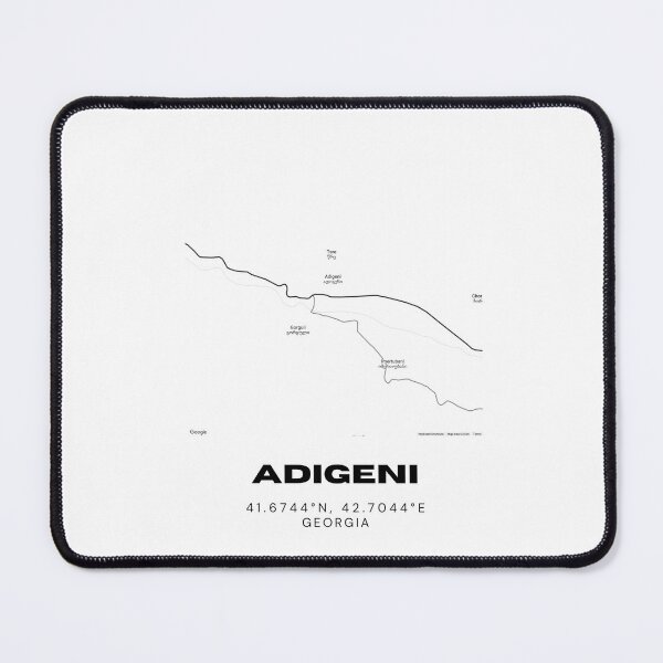 Item preview, Adigeni Georgia Minimalist City Map with Coordinates | Black and White Street Map Art designed and sold by RM-Journey.