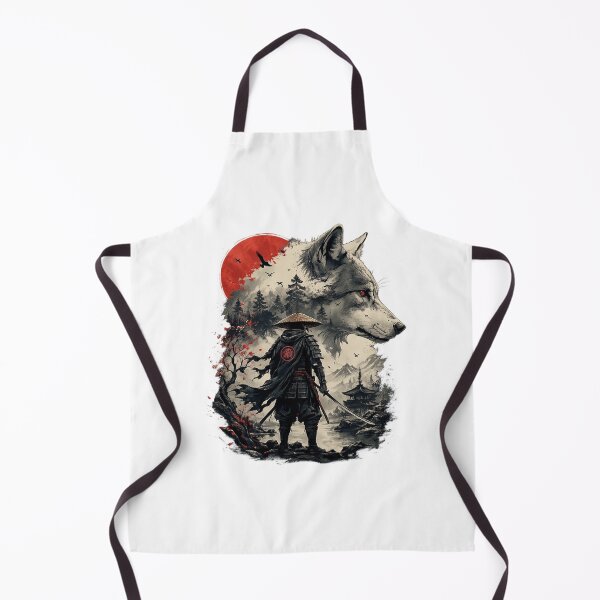 Item preview, Lone Samurai and Spirit Wolf | Japanese Vintage Art | Warrior Graphic read designed and sold by Saeed Ahmad.