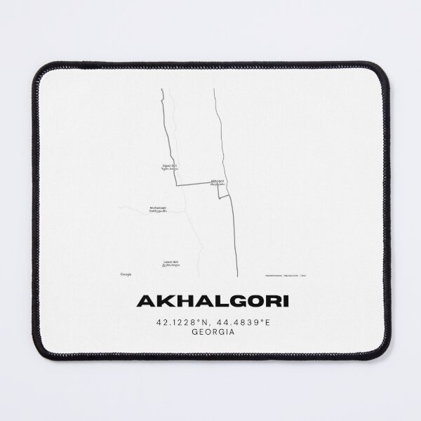 Item preview, Akhalgori Georgia Minimalist City Map with Coordinates | Black and White Street Map Art designed and sold by RM-Journey.