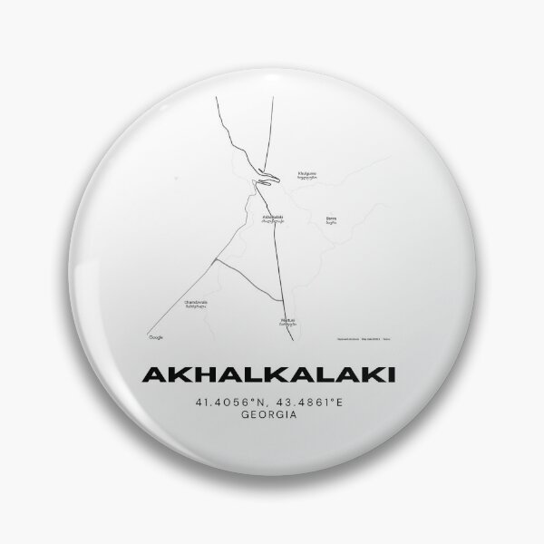 Item preview, Akhalkalaki Georgia Minimalist City Map with Coordinates | Black and White Street Map Art designed and sold by RM-Journey.
