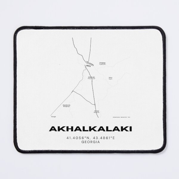 Item preview, Akhalkalaki Georgia Minimalist City Map with Coordinates | Black and White Street Map Art designed and sold by RM-Journey.
