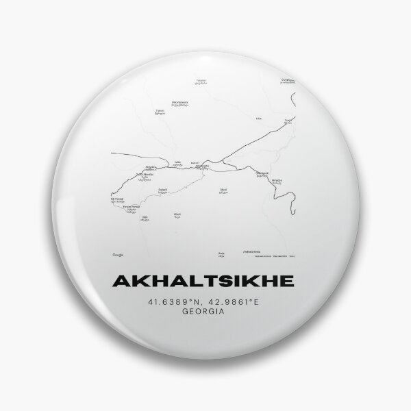 Item preview, Akhaltsikhe Georgia Minimalist City Map with Coordinates | Black and White Street Map Art designed and sold by RM-Journey.