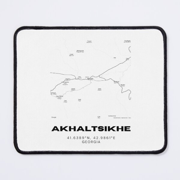 Item preview, Akhaltsikhe Georgia Minimalist City Map with Coordinates | Black and White Street Map Art designed and sold by RM-Journey.