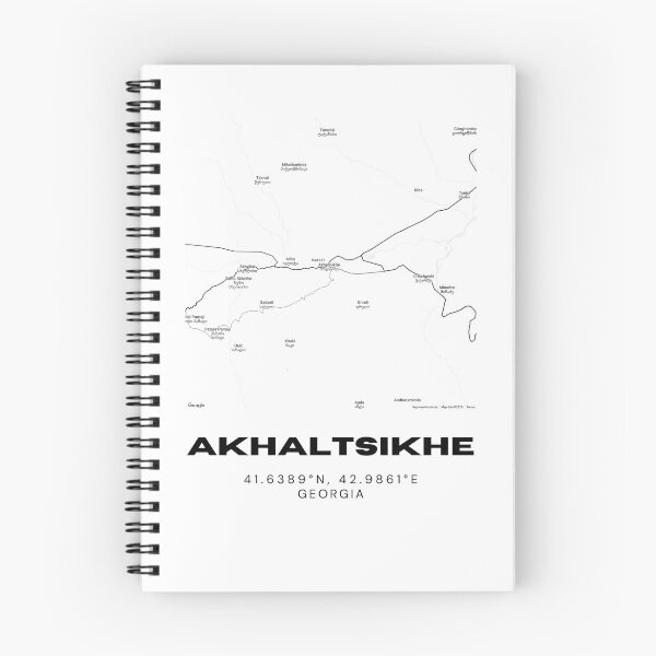Item preview, Akhaltsikhe Georgia Minimalist City Map with Coordinates | Black and White Street Map Art designed and sold by RM-Journey.