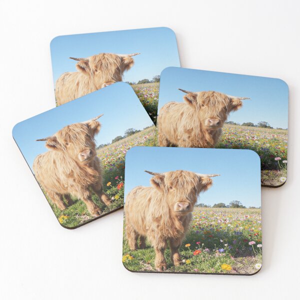 Item preview, Highland Cow in the Flowers designed and sold by HappyHighlands.