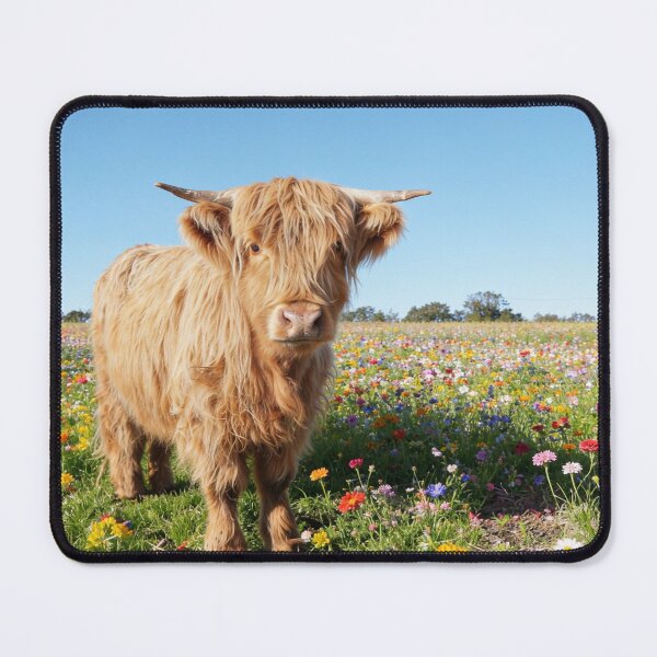 Item preview, Highland Cow in the Flowers designed and sold by HappyHighlands.