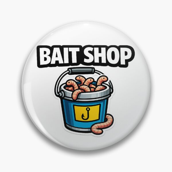 Item preview, Bait Shop | Funny Fishing Bucket & Worms designed and sold by EastEndTownie.