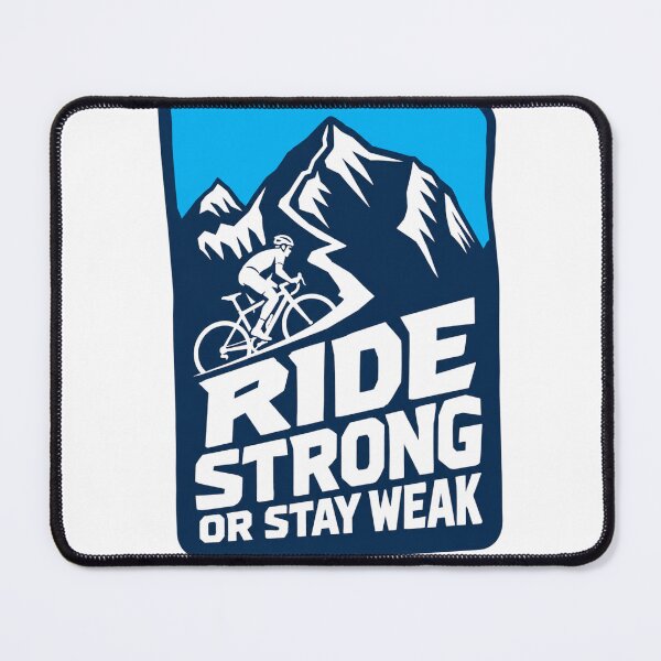 Item preview, Ride Strong Or Stay Weak Mountain Bike Retro Cycling Motivation designed and sold by Digistore1221.