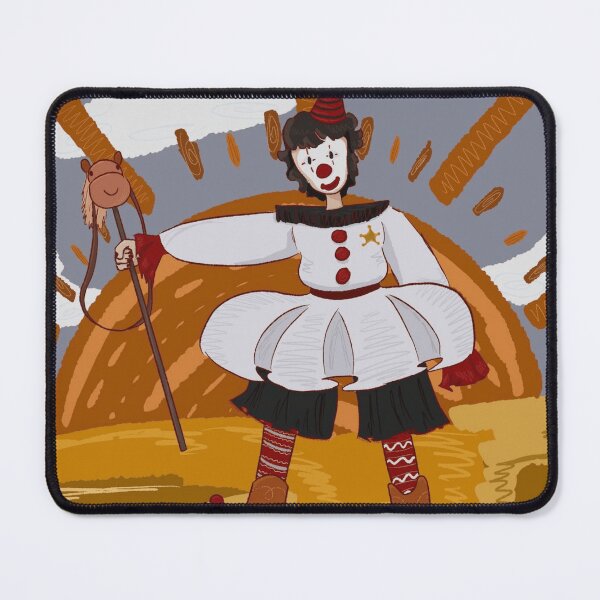 Item preview, Cute Cowboy Clown Riding a Stick Horse Illustration designed and sold by Sweet-Weirdo.