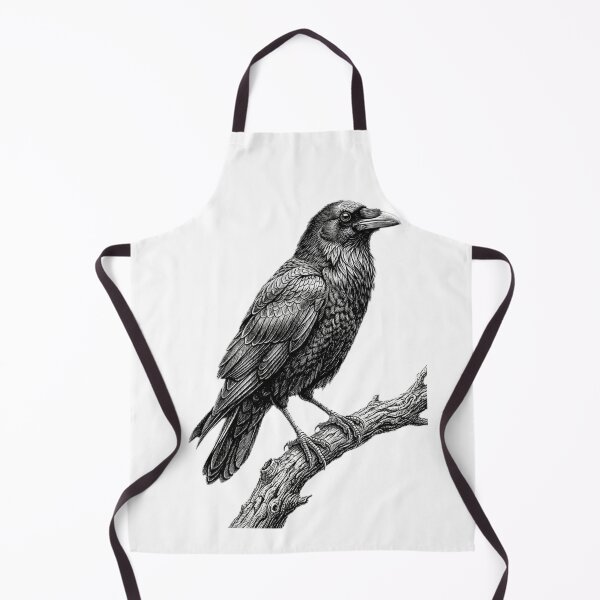 Item preview, Realistic high detail black and white crow designed and sold by Minimalisticaly.