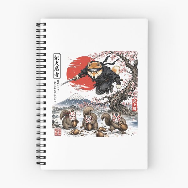 Item preview, Shinobi Shiba Ninja | Kabuki Squirrel Heist | Japanese Ukiyo-e Dog Warrior designed and sold by Natalia-Vlad.