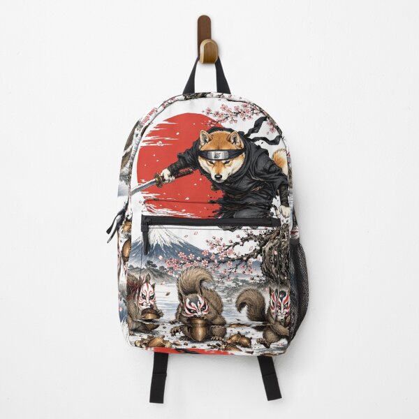 Item preview, Shinobi Shiba Ninja | Kabuki Squirrel Heist | Japanese Ukiyo-e Dog Warrior designed and sold by Natalia-Vlad.