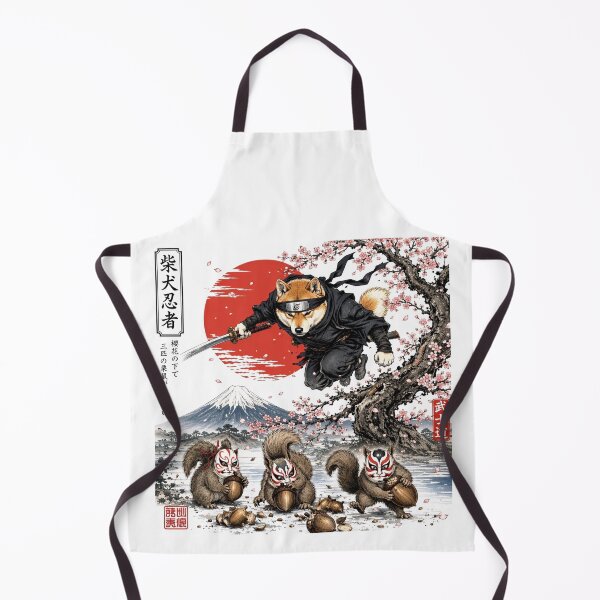 Item preview, Shinobi Shiba Ninja | Kabuki Squirrel Heist | Japanese Ukiyo-e Dog Warrior designed and sold by Natalia-Vlad.