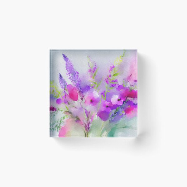 Item preview, Pastel Watercolor-Inspired Wildflowers Impressionist-Style Digital Art designed and sold by DEC02.