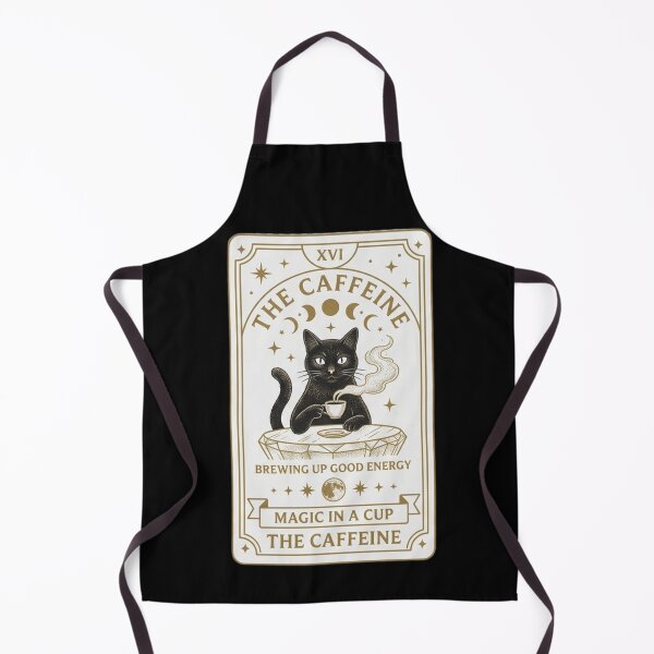 Item preview, The Caffeine Tarot Card Black Cat Coffee designed and sold by piketo.