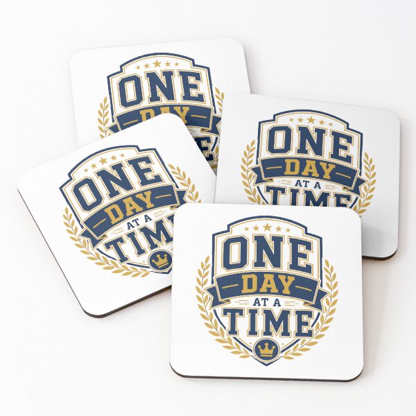 Item preview, One Day At A Time Badge designed and sold by Mr-AShop.